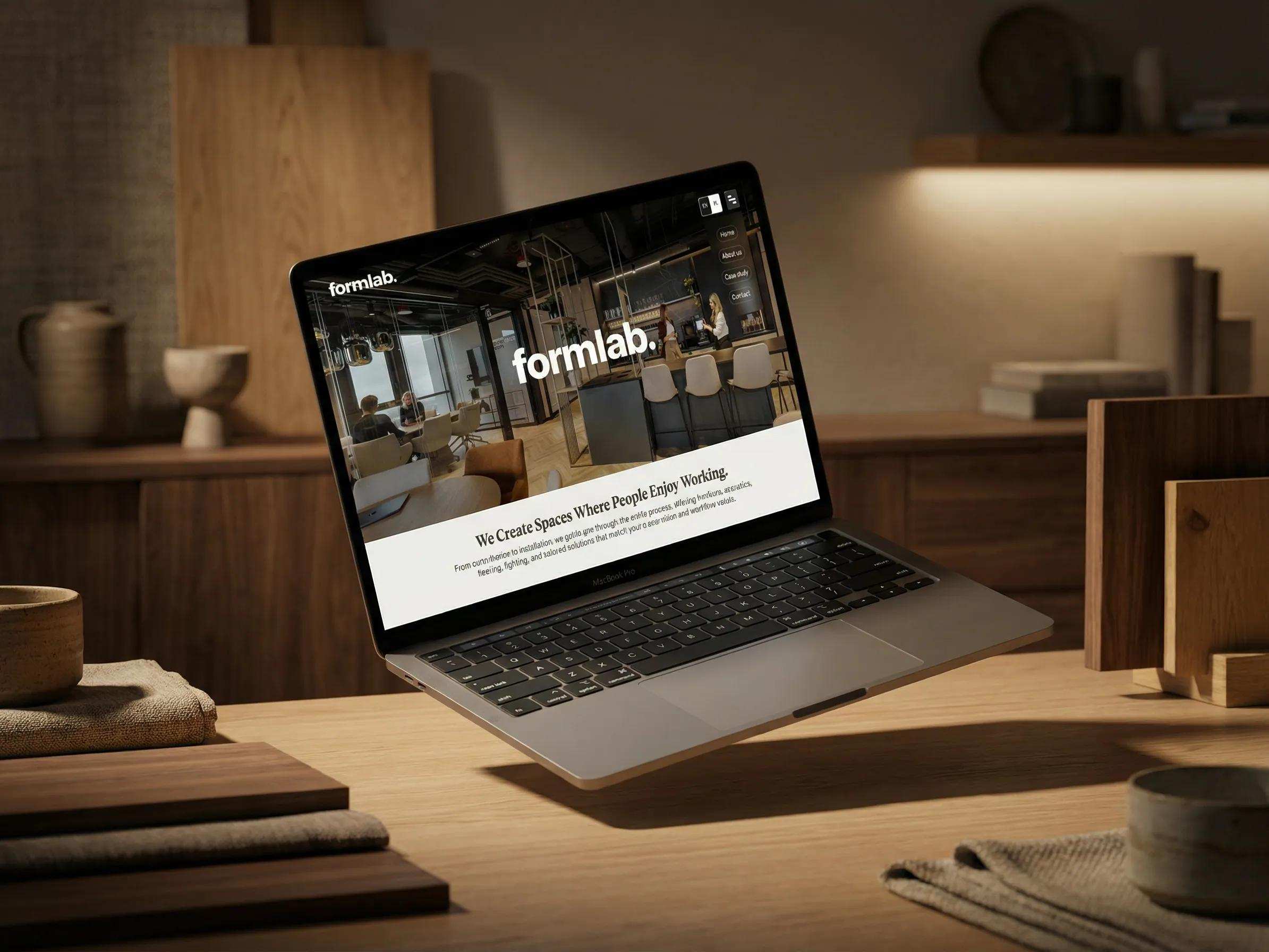FormLab website shown on a laptop