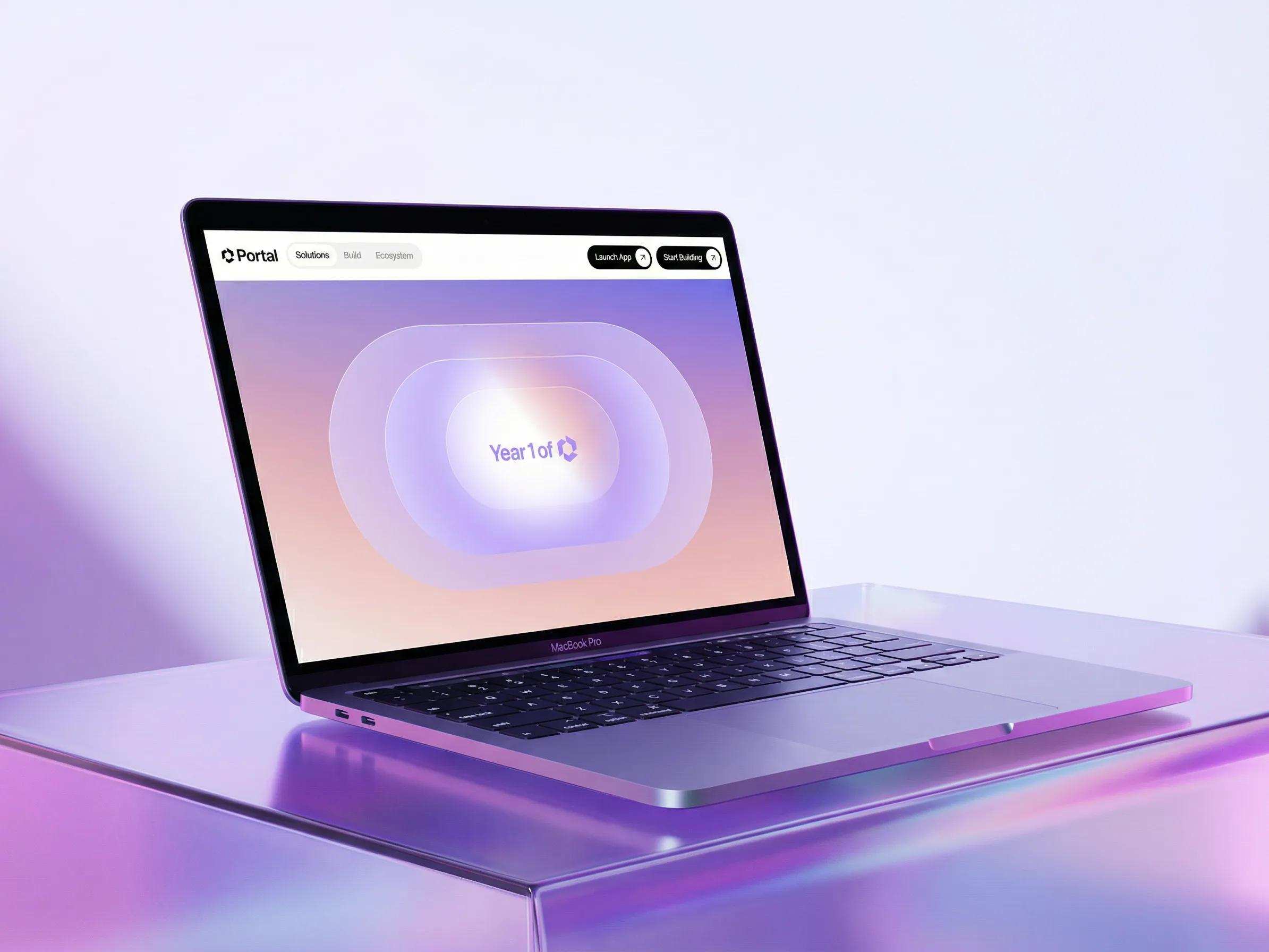 Portal coming soon page on a laptop
