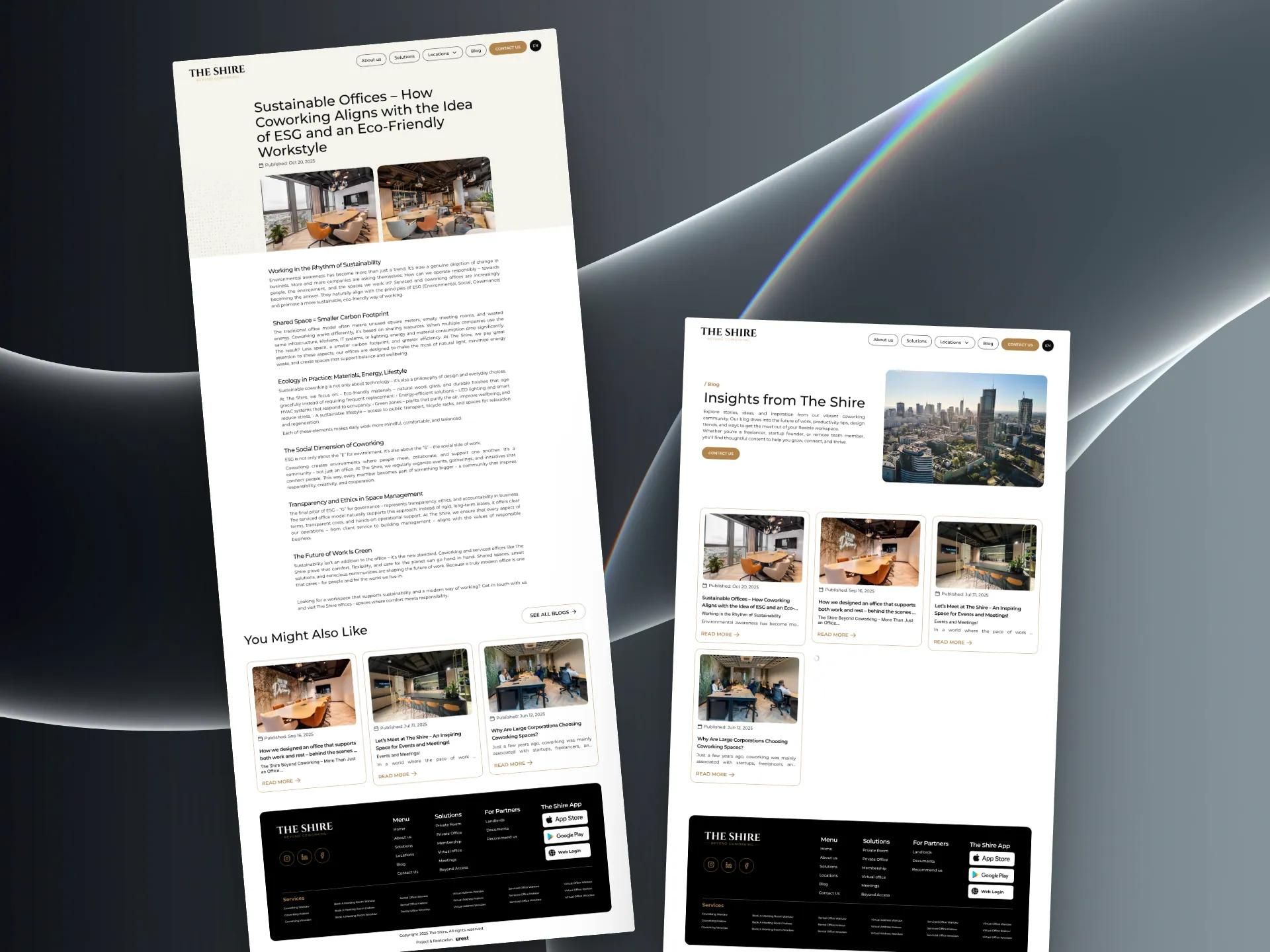 The Shire blog index and article pages